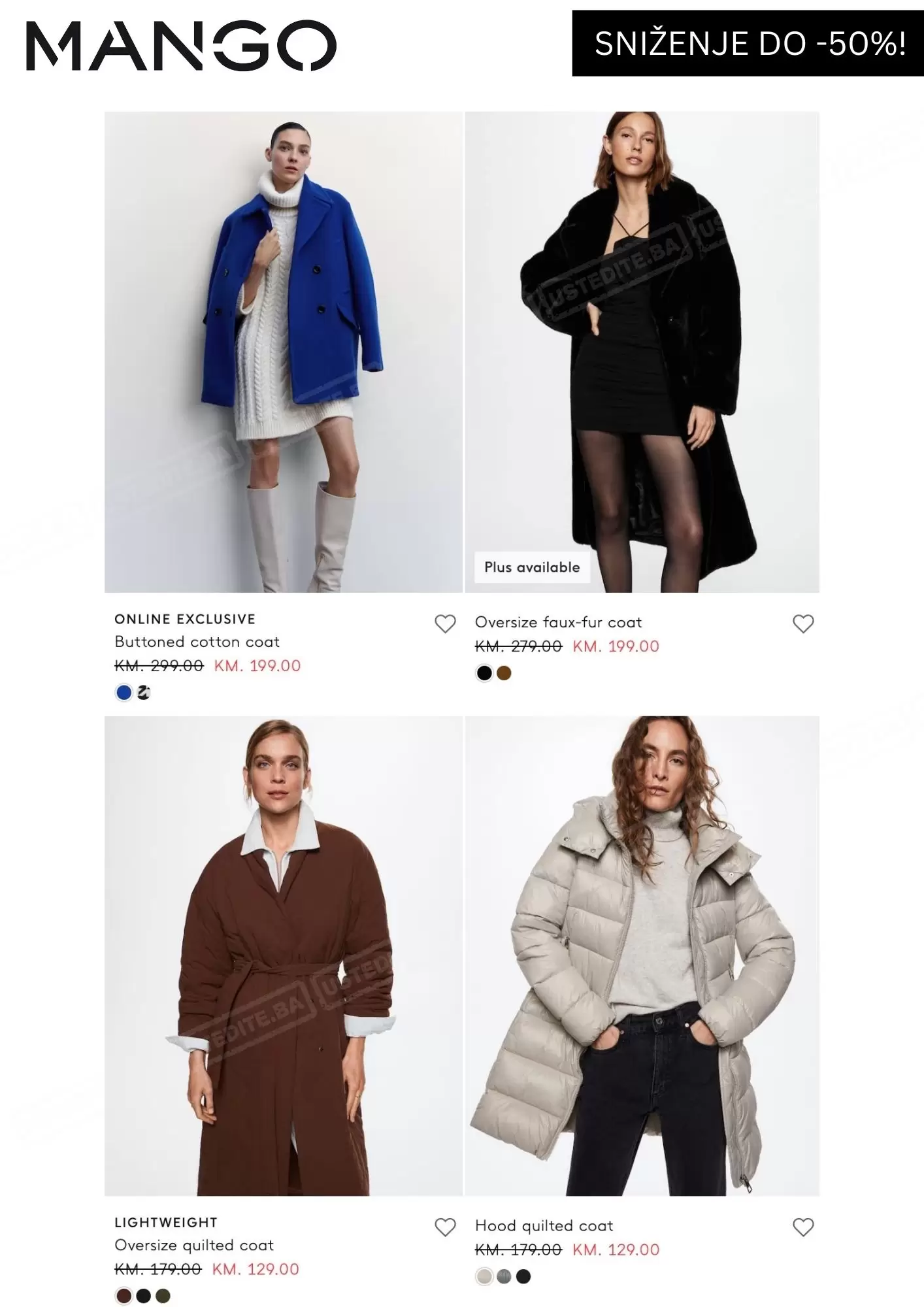 Mango BiH SNIŽENJE do 50% - decembar 2022