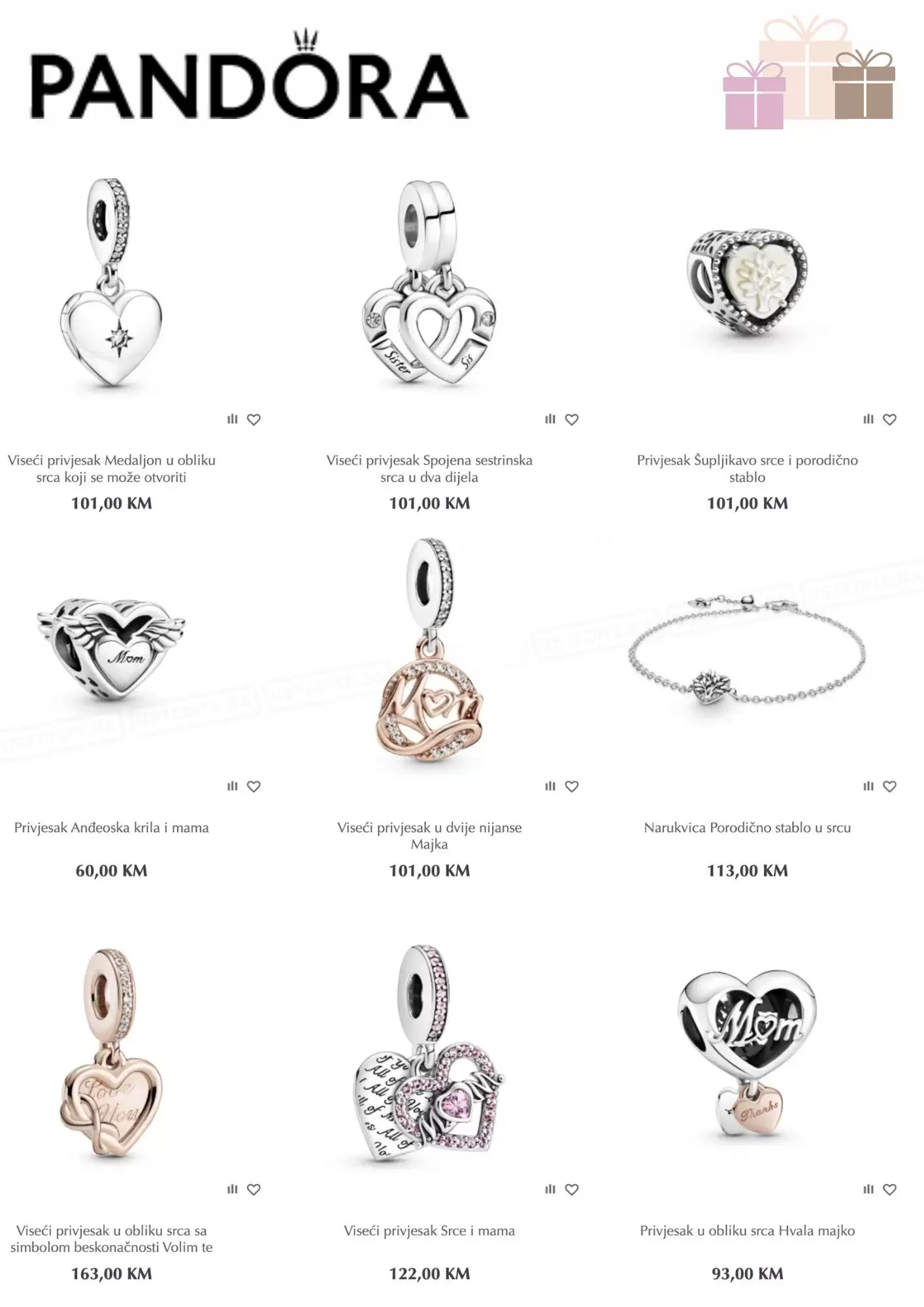 Pandora privjesci Idealan poklon za najdraže