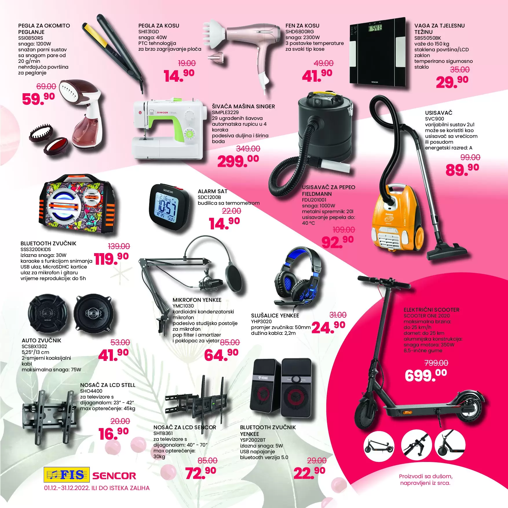 Fis katalog Sencor kućanski aparati DECEMBAR 2022