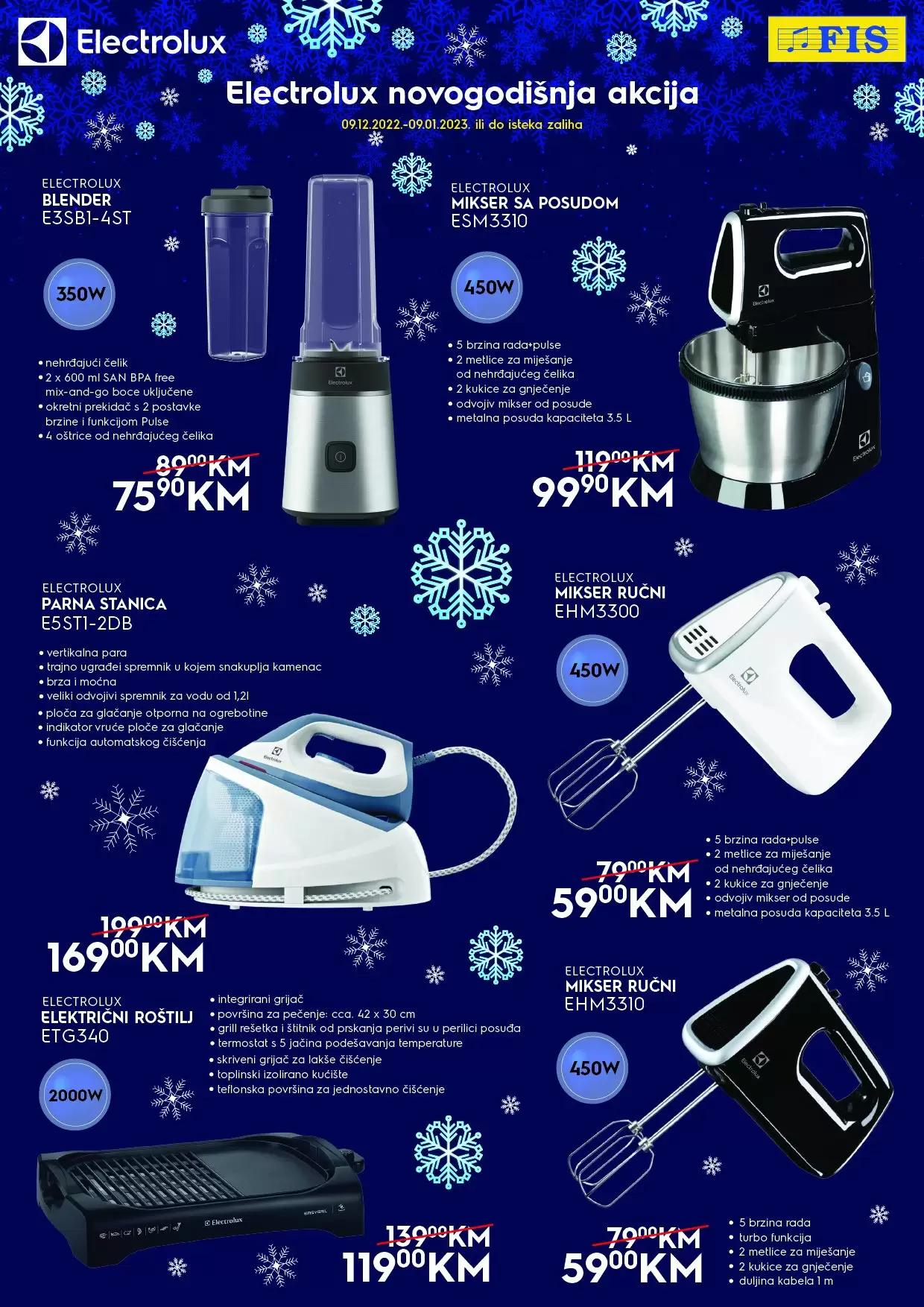 FIS & ELEKTROLUX novogodišnja akcija 9.12.2022-9.1.2023