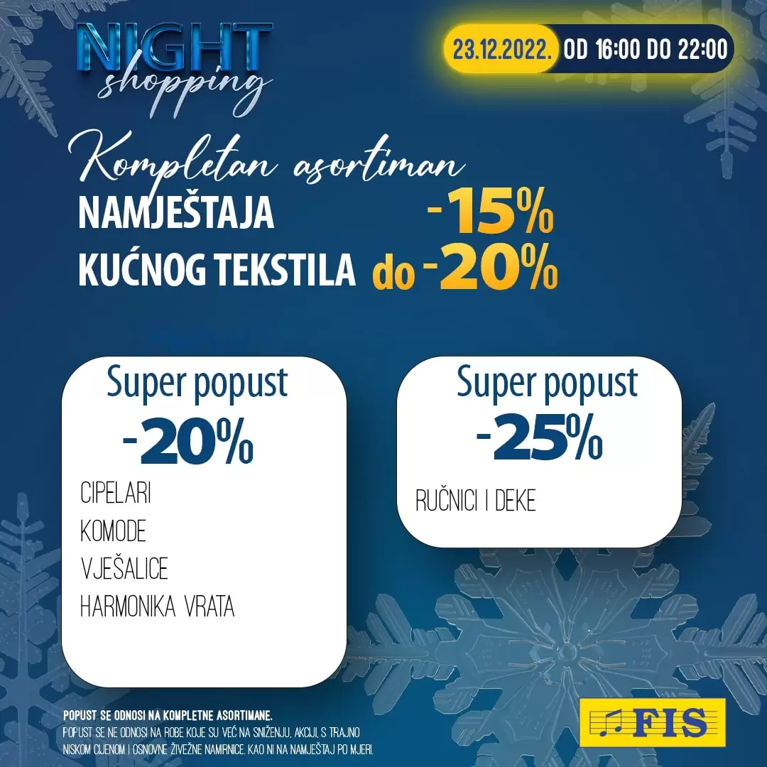 Fis NIGHT SHOPPING 23.12.2022.