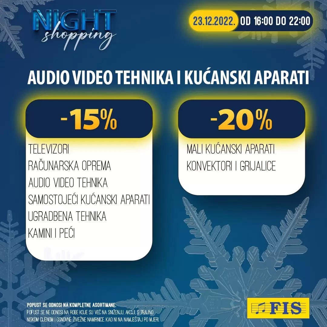 Fis NIGHT SHOPPING 23.12.2022.