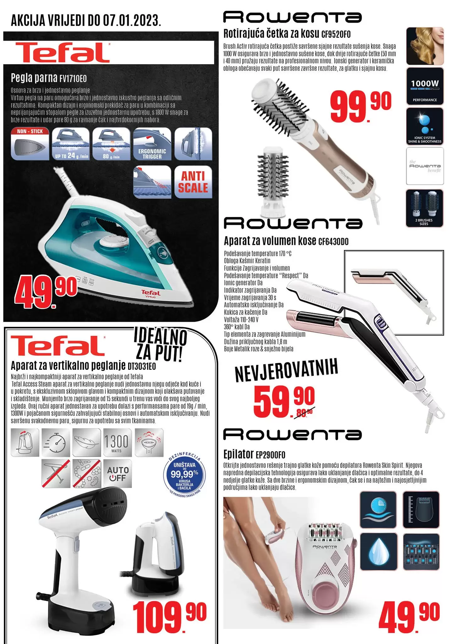Robot akcija Tefal & Rowenta - sniženje do 7.1.2023. 