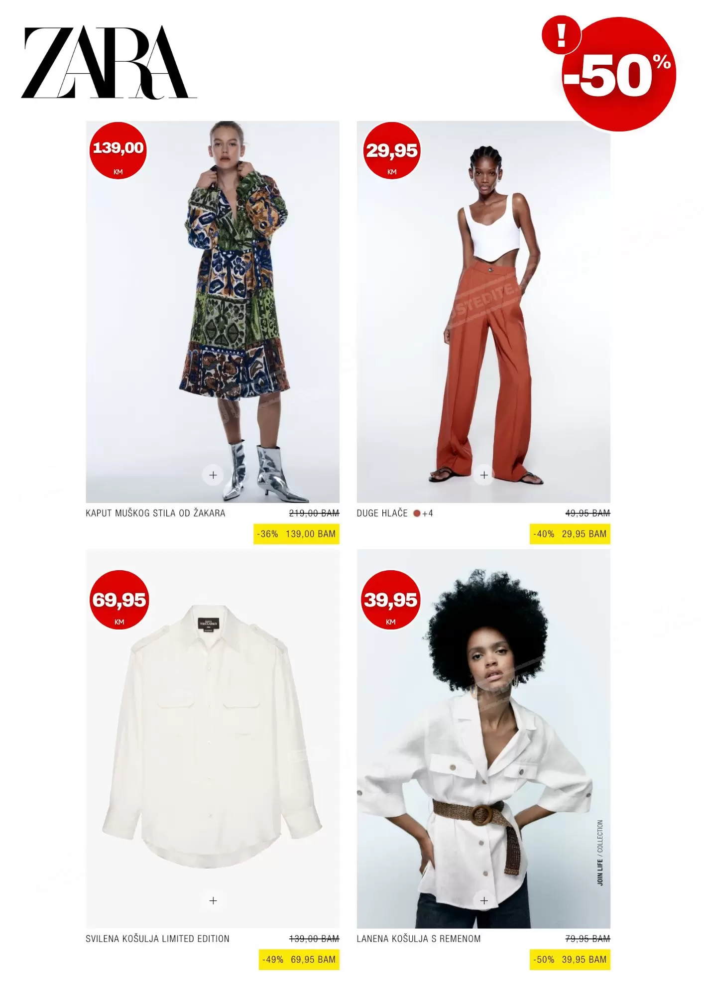 Zara BiH SNIŽENJE do -50%!