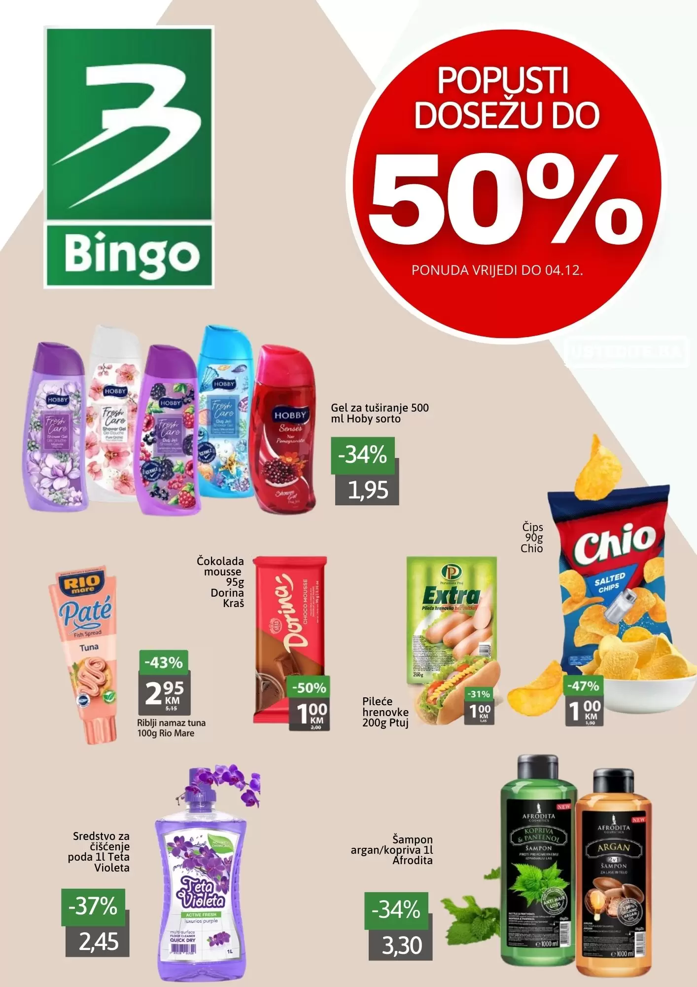 Bingo vikend akcija SNIŽENJE do 50% do 4.12.2022. 