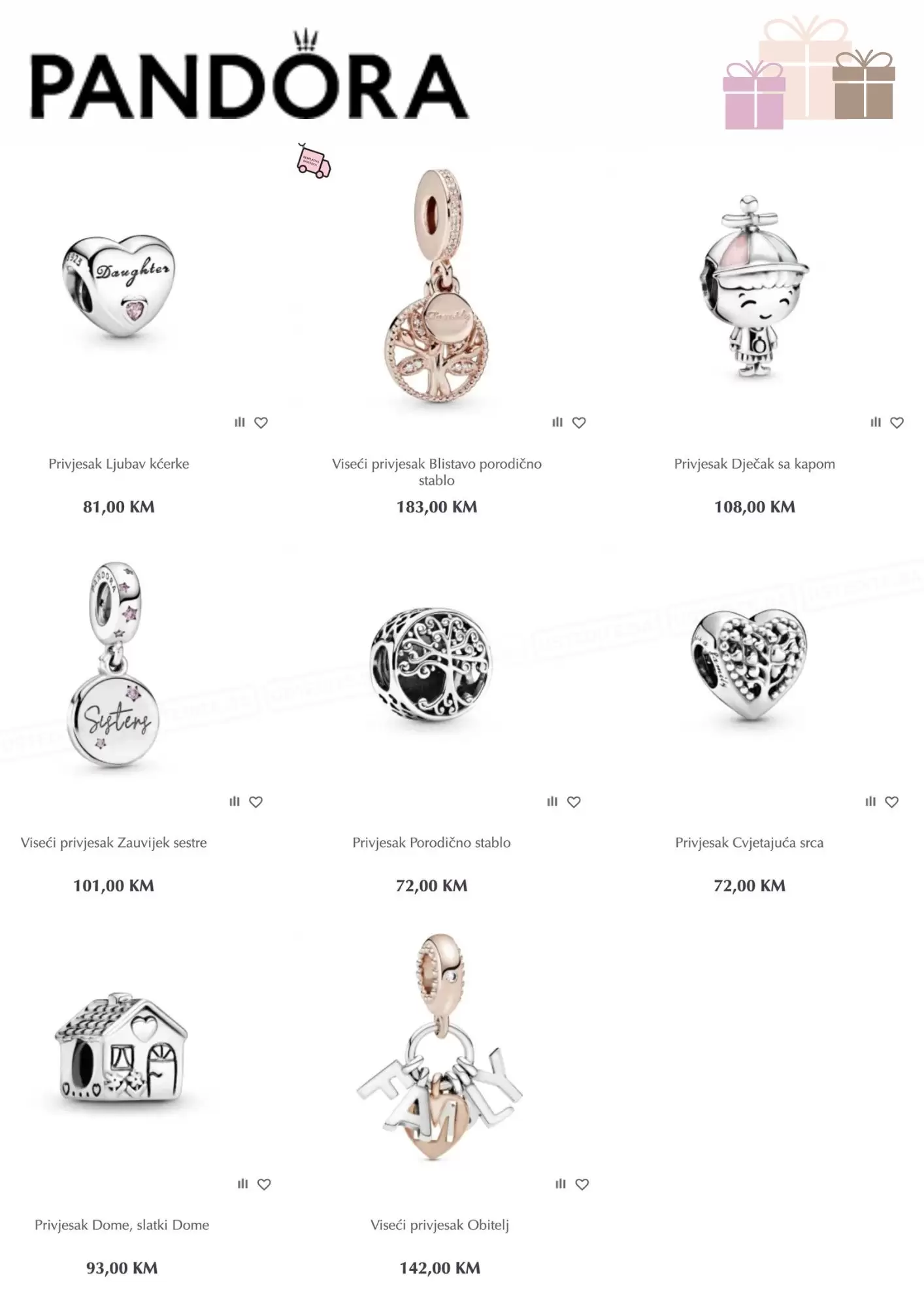 Pandora privjesci Idealan poklon za najdraže