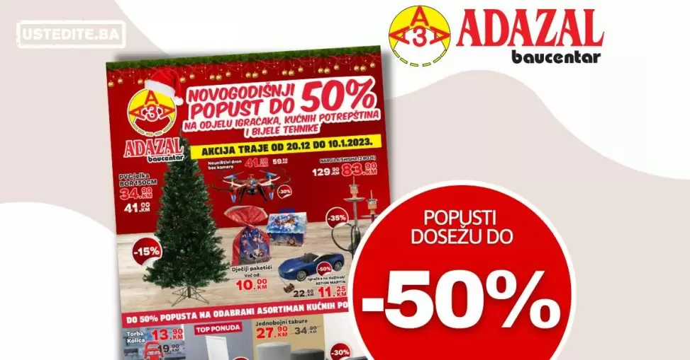Adazal katalog NOVOGODIŠNJE SNIŽENJE do -50%
