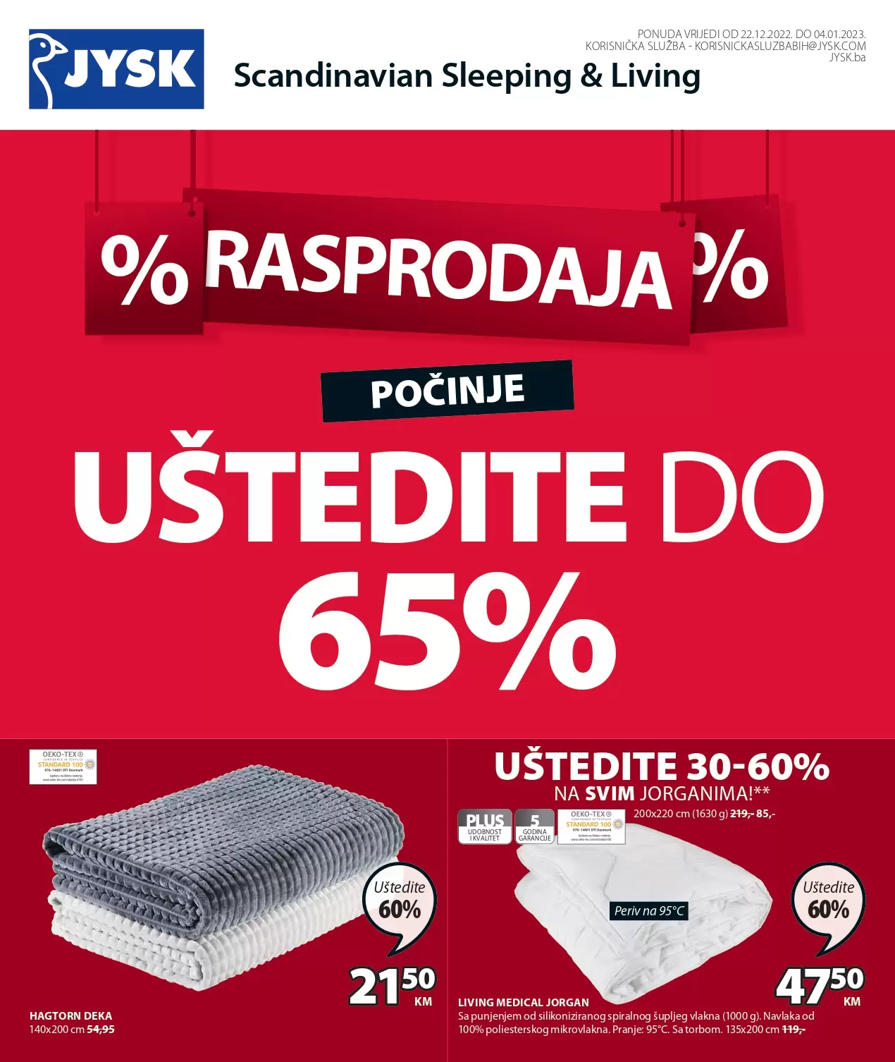 JYSK RASPRODAJA 22.12.2022-4.1.2023.