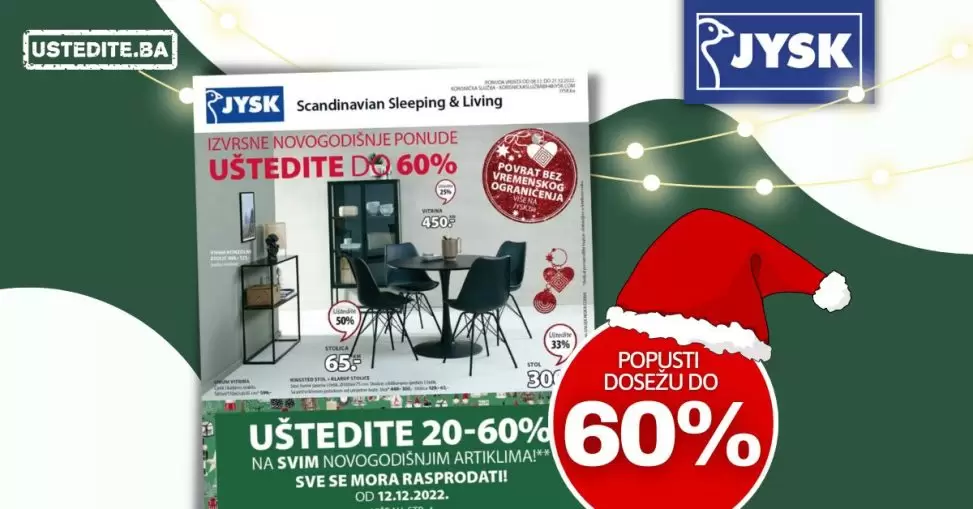 Jysk katalog NOVOGODIŠNJA ponuda 8-21.12.2022.