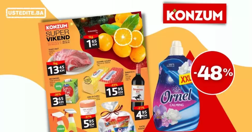 Konzum vikend akcija DECEMBAR 2022 - sniženja 1-4.12.2022.