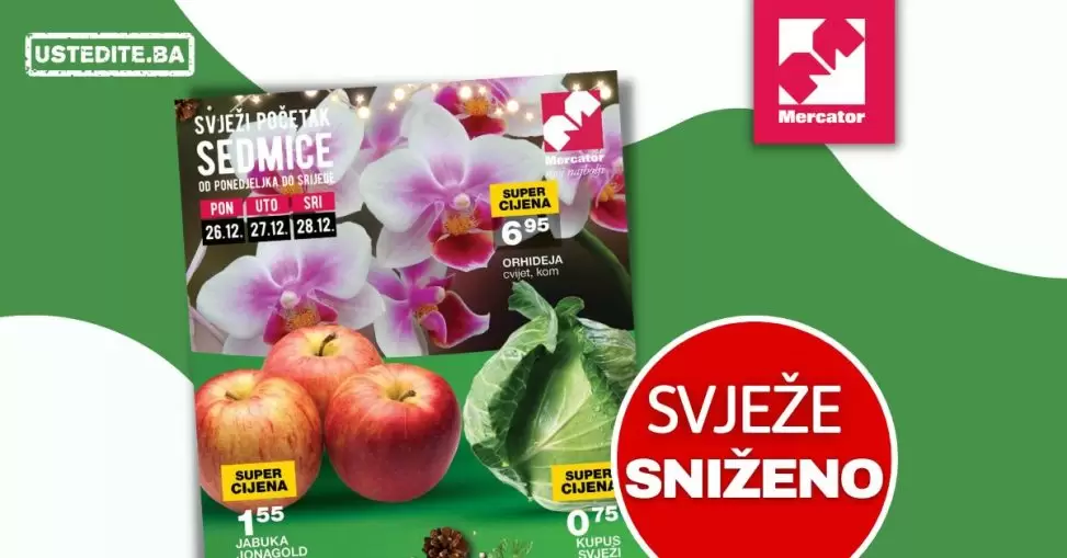 Mercator akcija SVJEŽA PONUDA 26-28.12.2022.