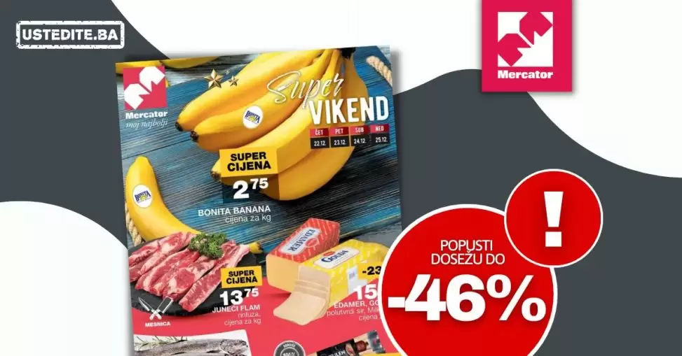 Mercator vikend akcija 22-25.12.2022.