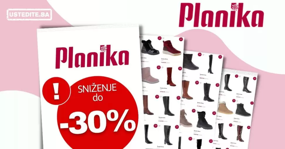 Planika BiH ČIZME SNIŽENJE do 30% - decembar 2022