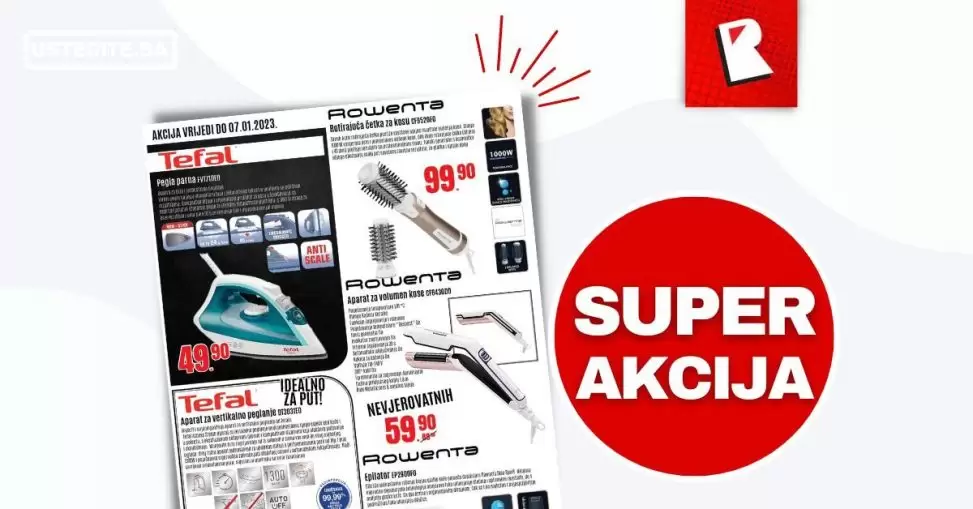 Robot akcija Tefal & Rowenta - sniženje do 7.1.2023.