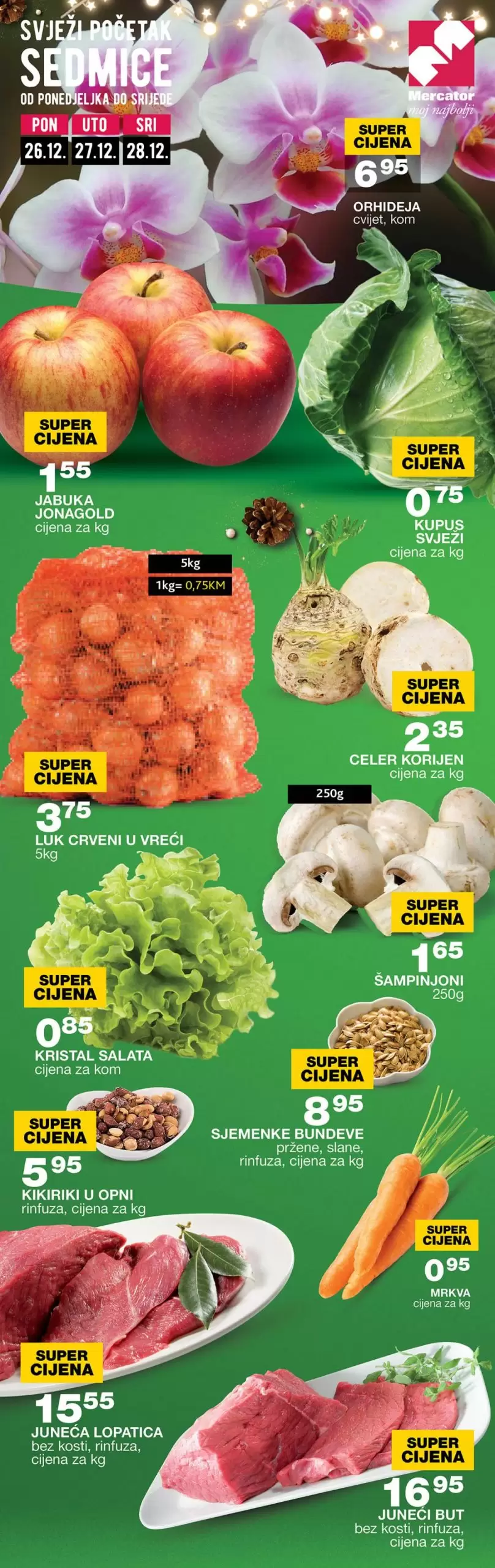 Mercator akcija SVJEŽA PONUDA 26-28.12.2022. 