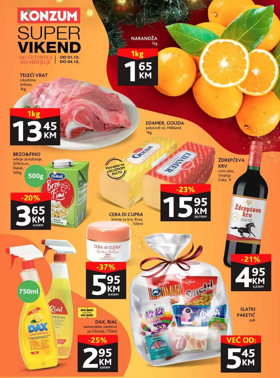 Konzum vikend akcija DECEMBAR 2022 - sniženja 1-4.12.2022.