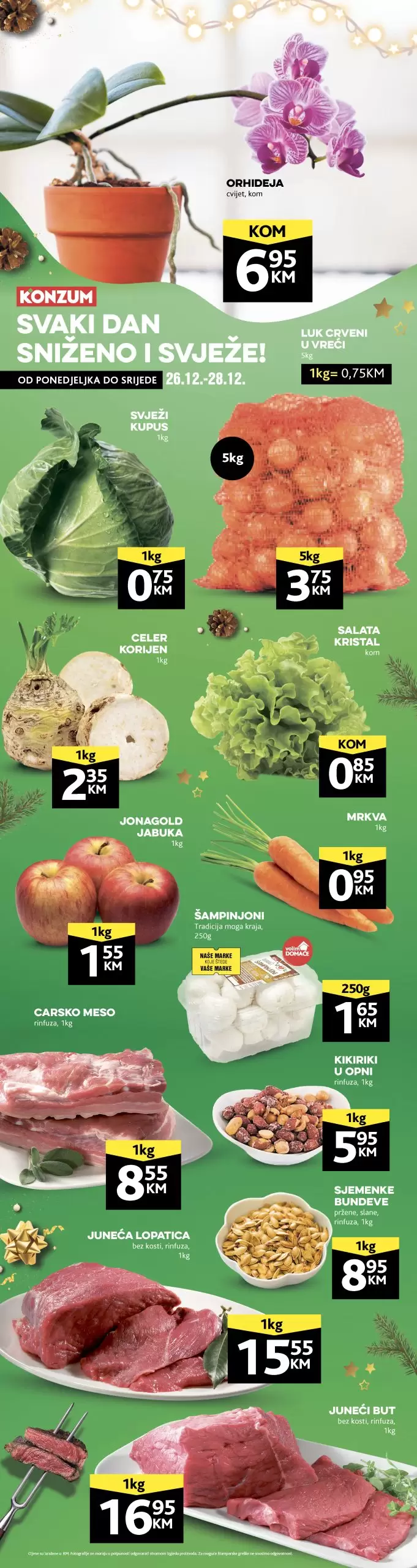 Konzum akcija SVJEŽA PONUDA 26-28.12.2022.