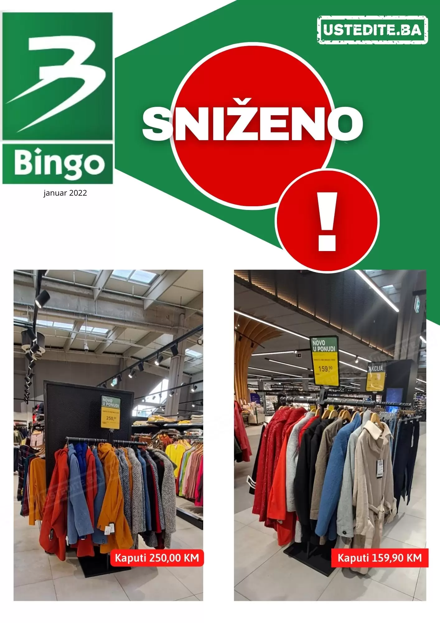 Bingo SNIŽENJE TEKSTILA I OBUĆE- januar 2023