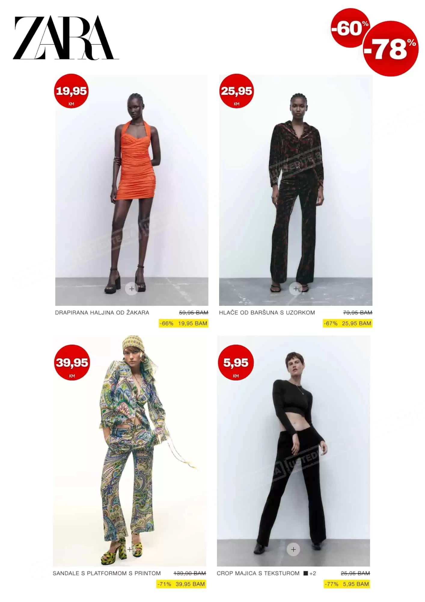 Zara SNIŽENJE ⇢ SVE od 60-78%