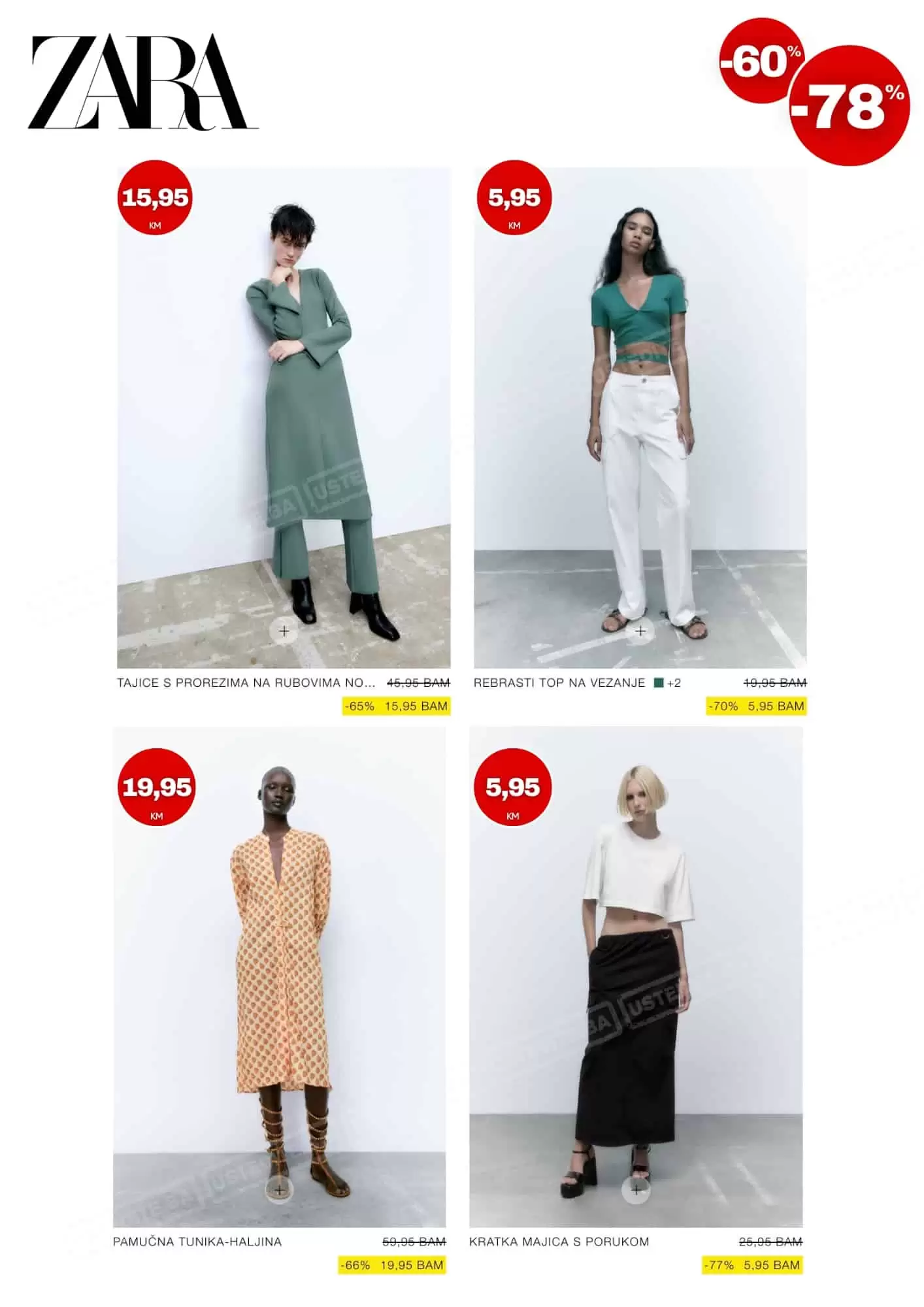 Zara SNIŽENJE ⇢ SVE od 60-78%