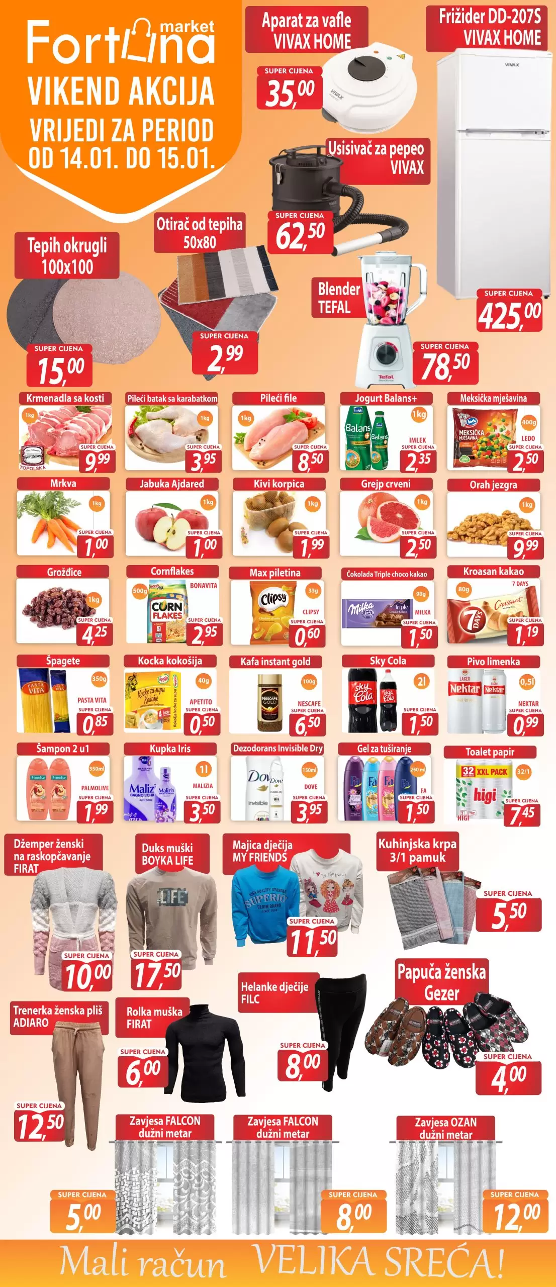 Fortuna vikend akcija 14-15.1.2023.