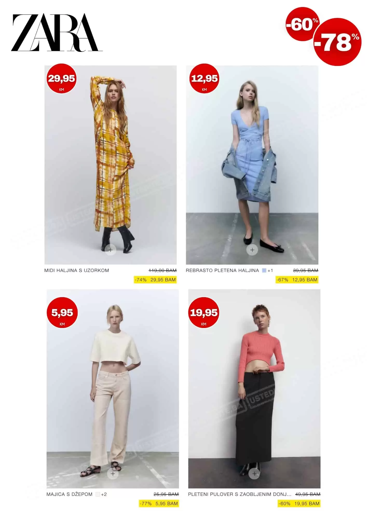 Zara SNIŽENJE ⇢ SVE od 60-78%