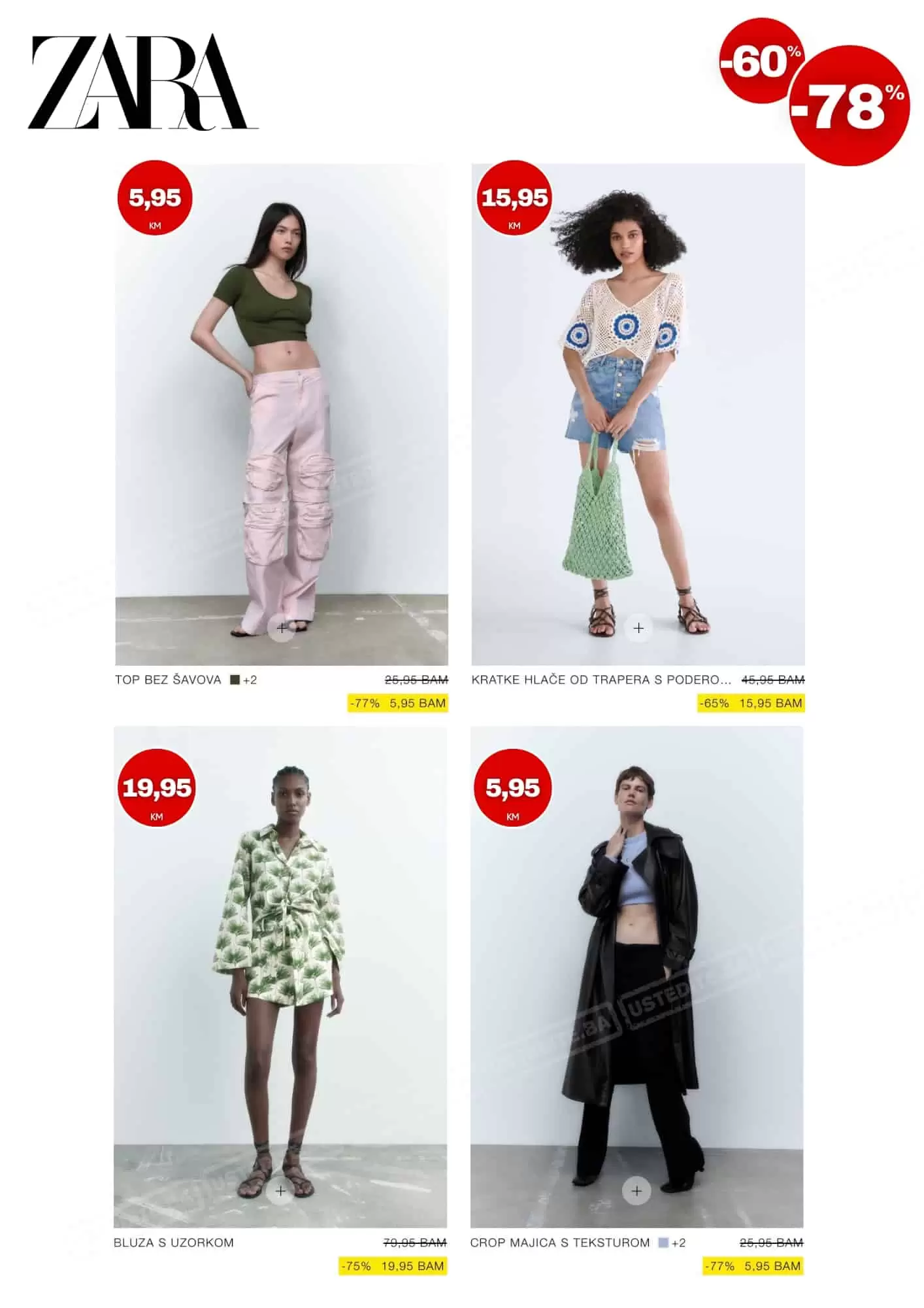 Zara SNIŽENJE ⇢ SVE od 60-78%