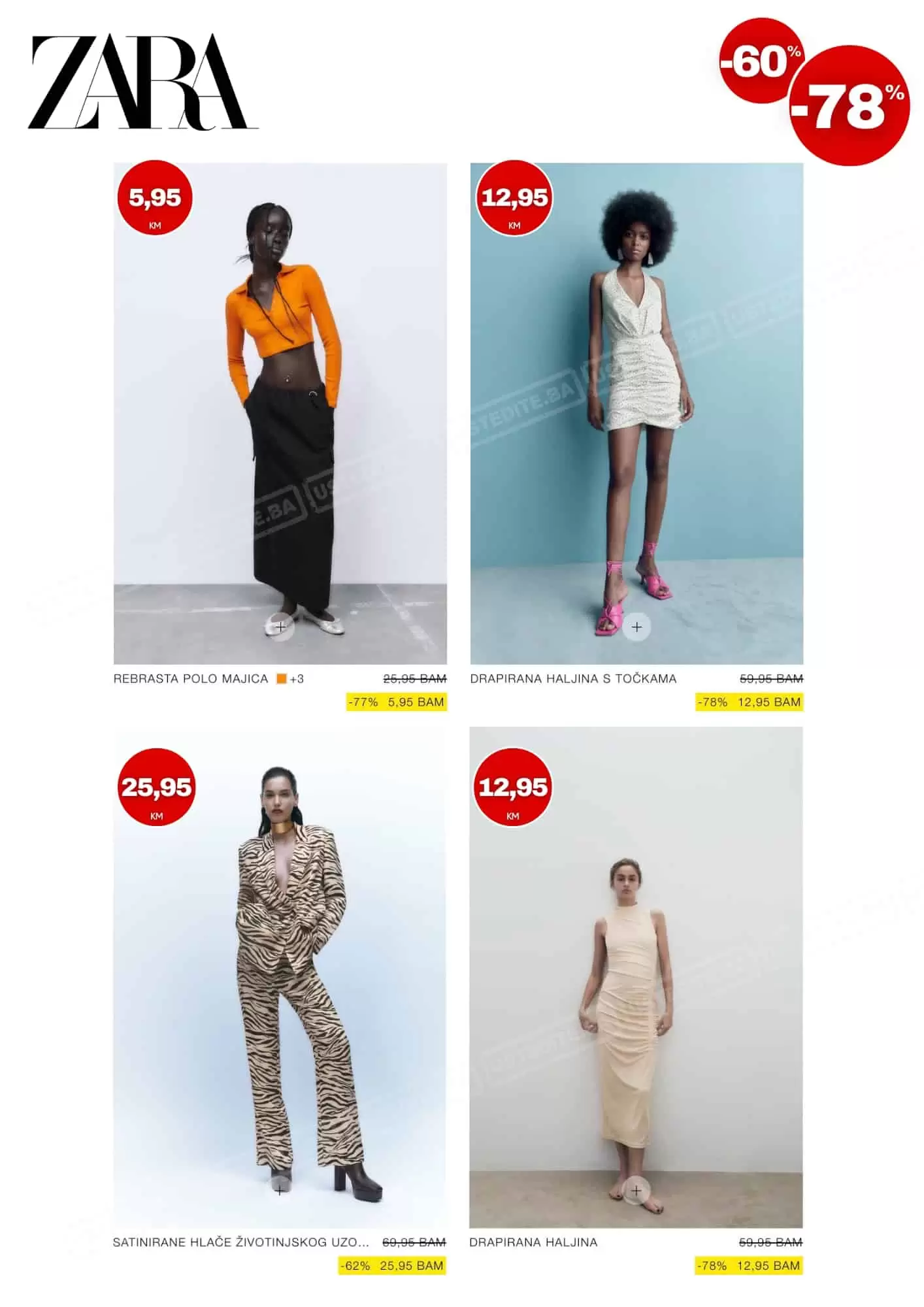 Zara SNIŽENJE ⇢ SVE od 60-78%