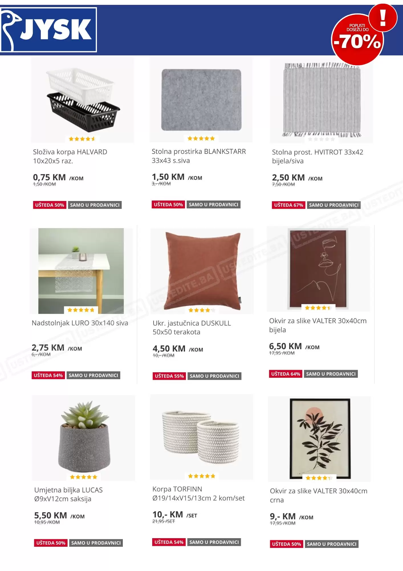 JYSK outlet ⇢SVE SNIŽENO od 50-70%