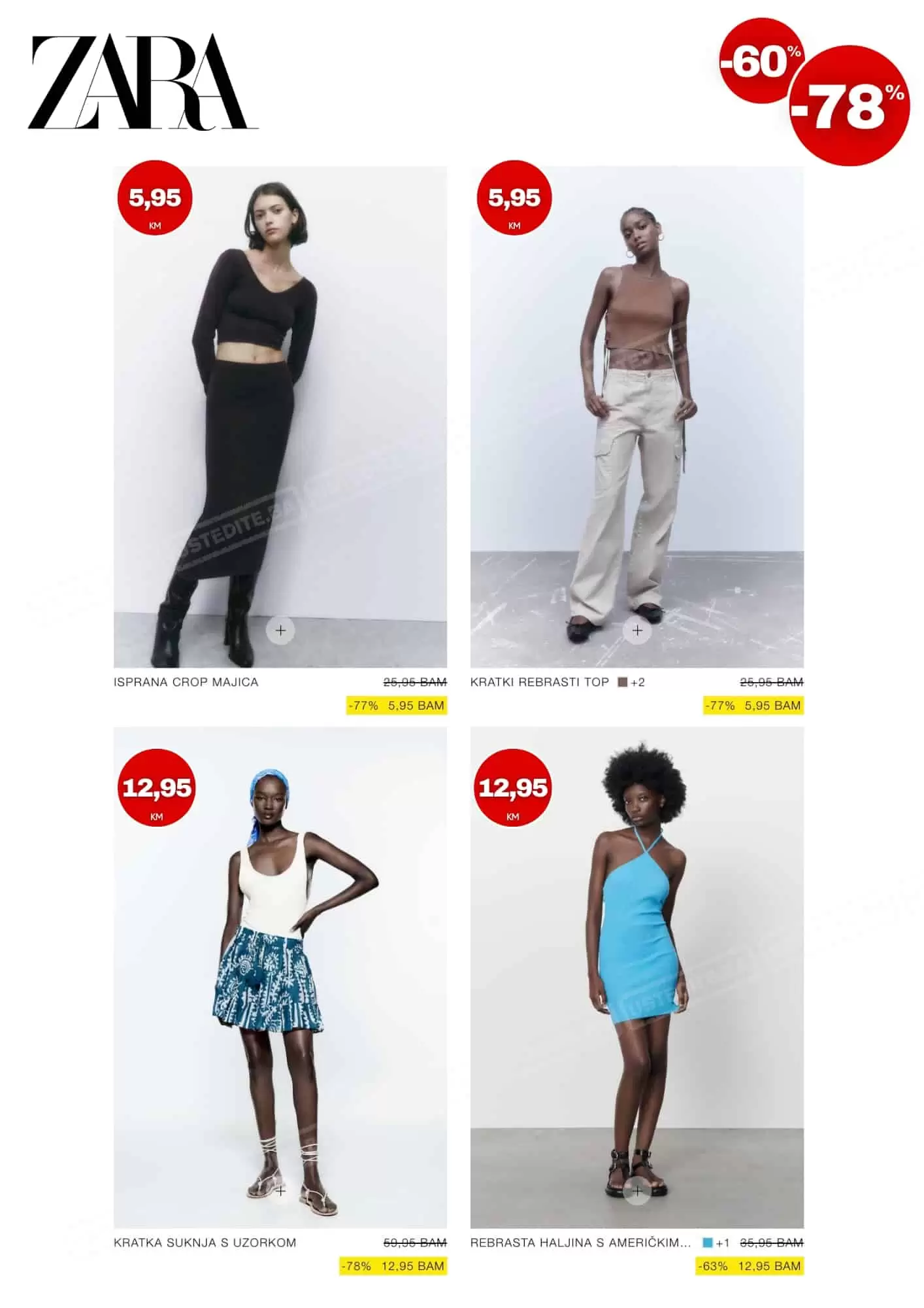Zara SNIŽENJE ⇢ SVE od 60-78%