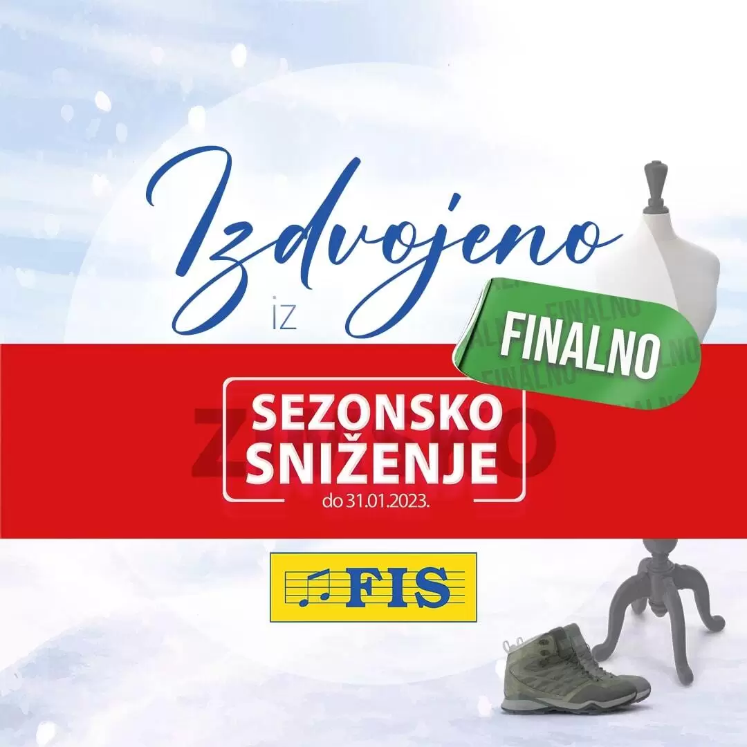 Fis FINALNO SNIŽENJE OBUĆA - SNIŽENJE do -50%!