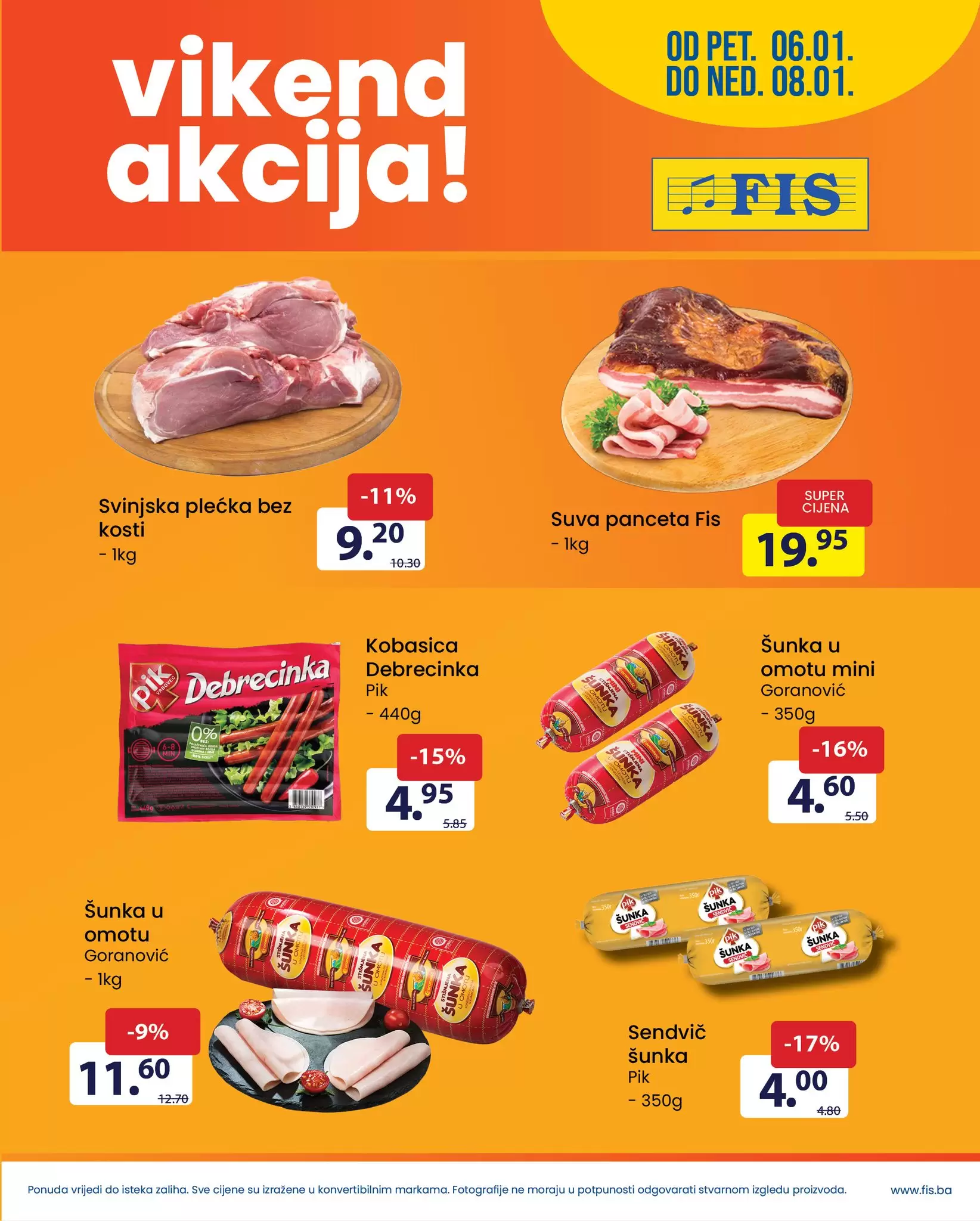 Fis vikend akcija SUPER SNIŽENJE 6-8.1.2023.