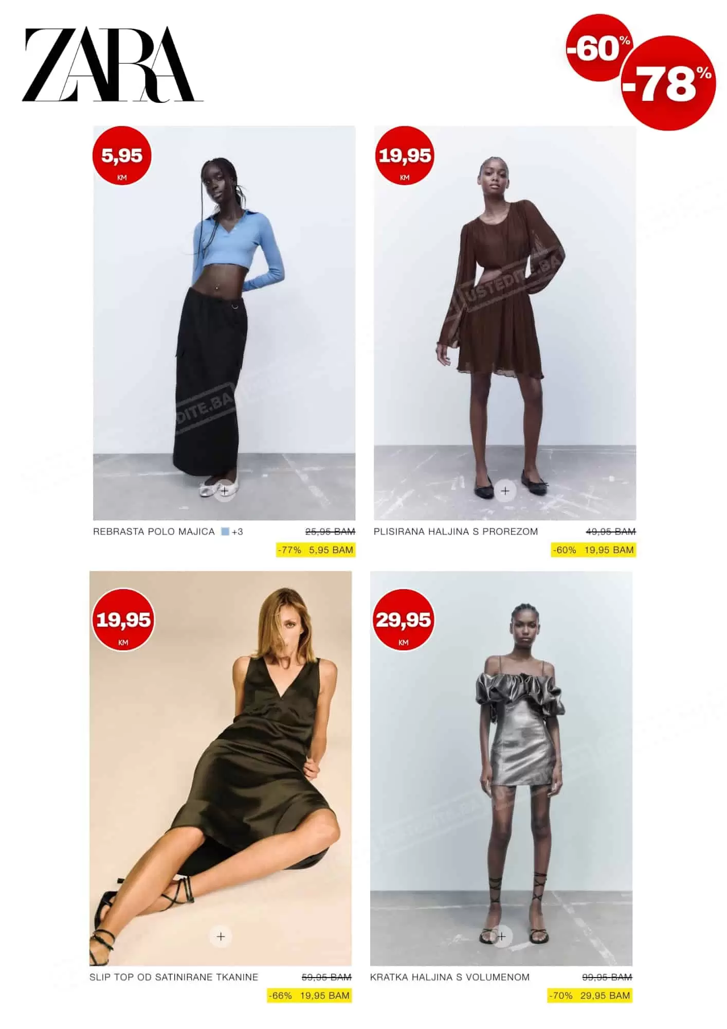 Zara SNIŽENJE ⇢ SVE od 60-78%