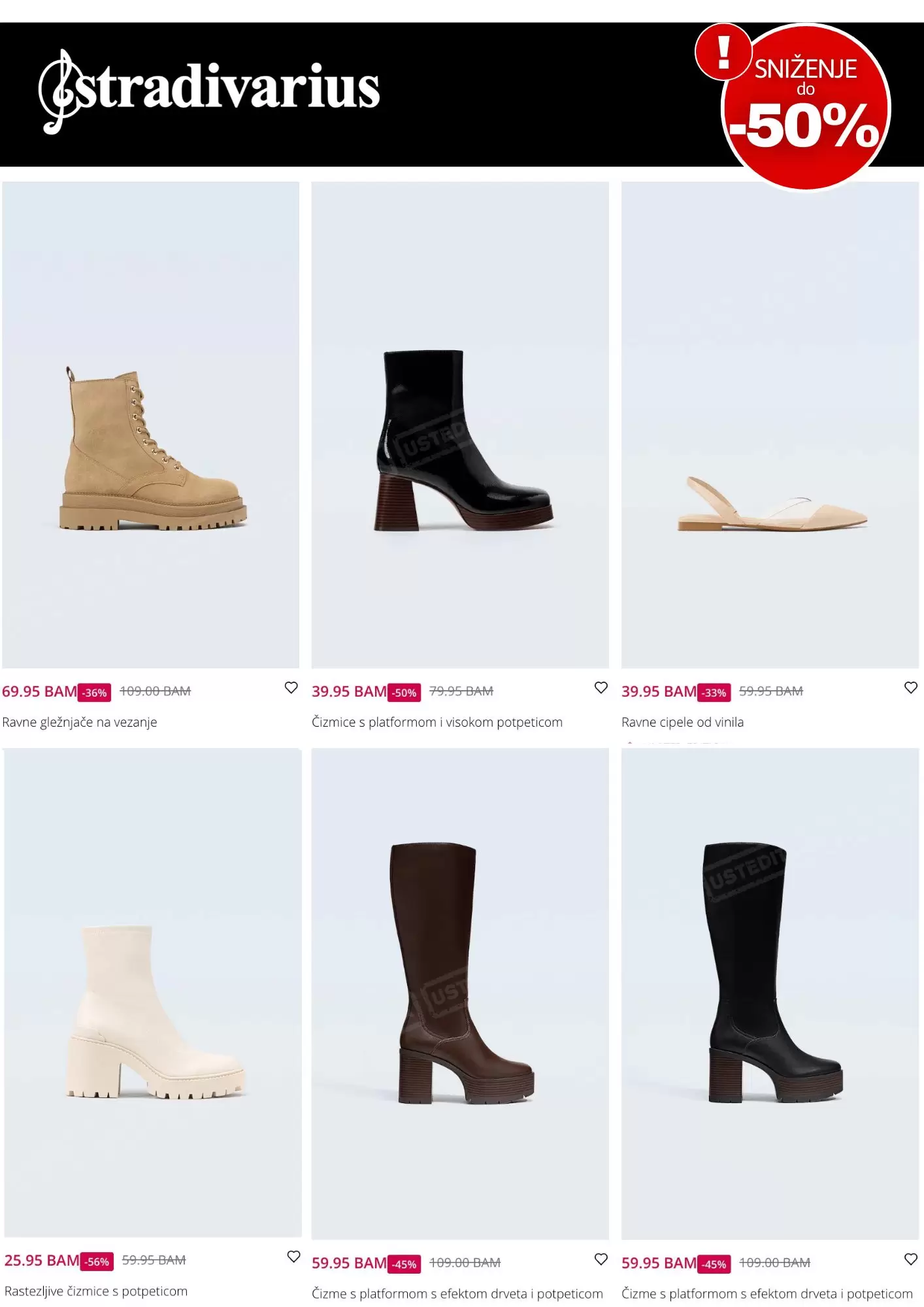 Stradivarius SNIŽENJE do -50% na OBUĆU 👠