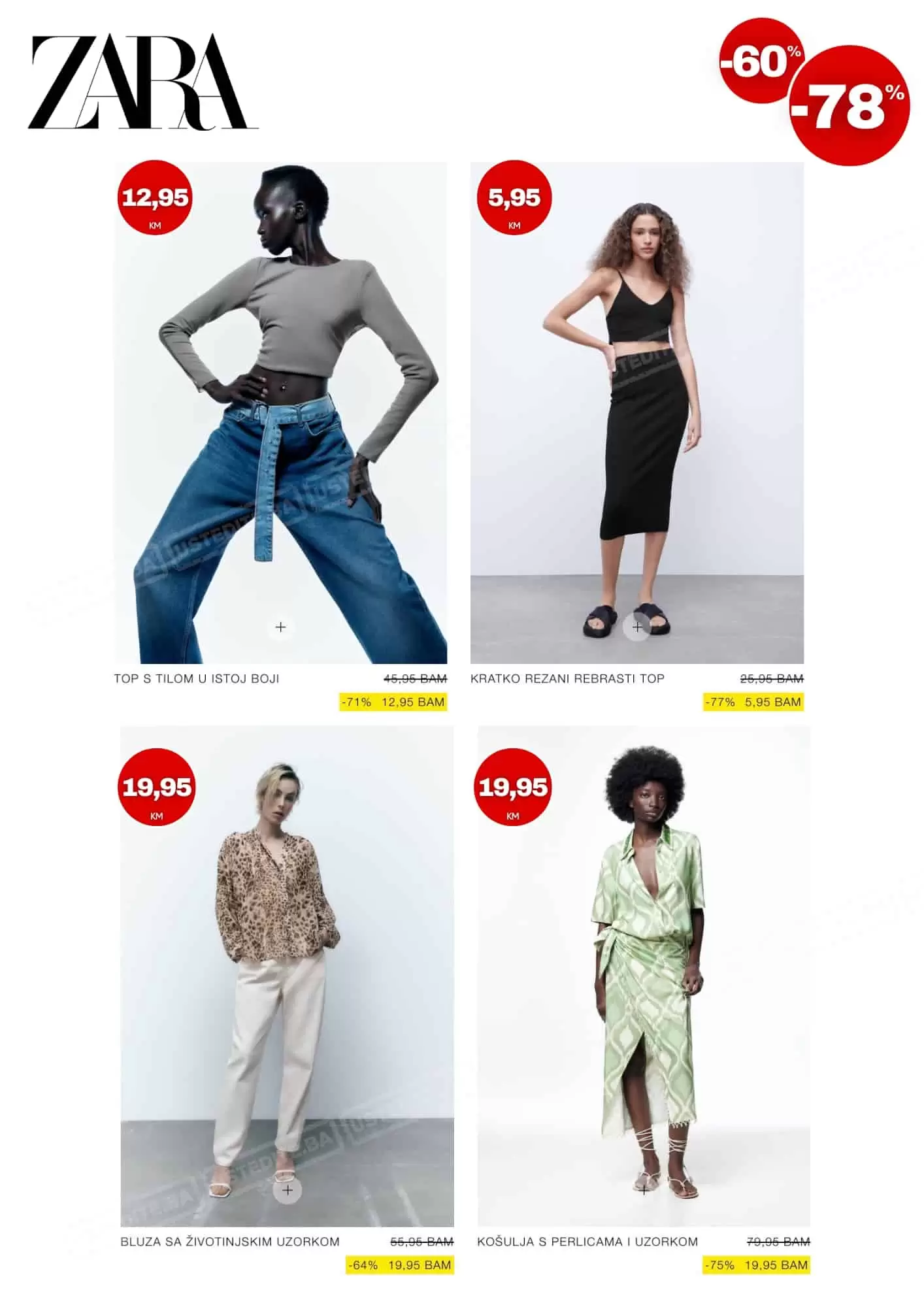 Zara SNIŽENJE ⇢ SVE od 60-78%