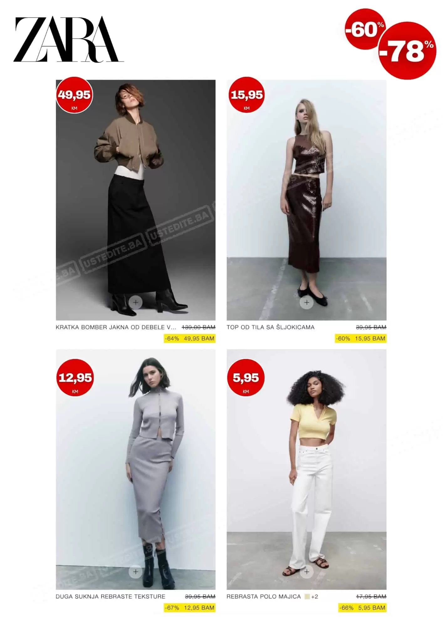 Zara SNIŽENJE ⇢ SVE od 60-78%