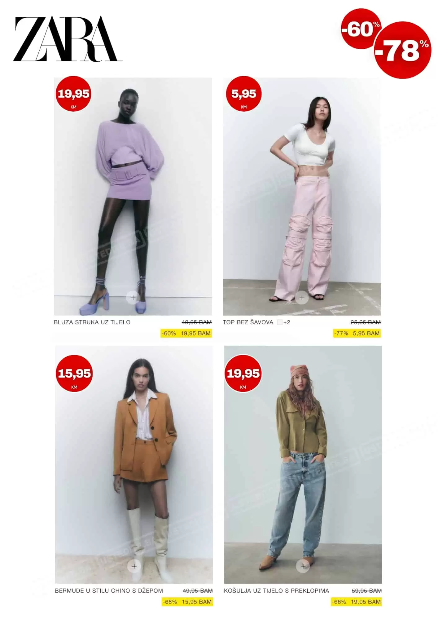 Zara SNIŽENJE ⇢ SVE od 60-78%