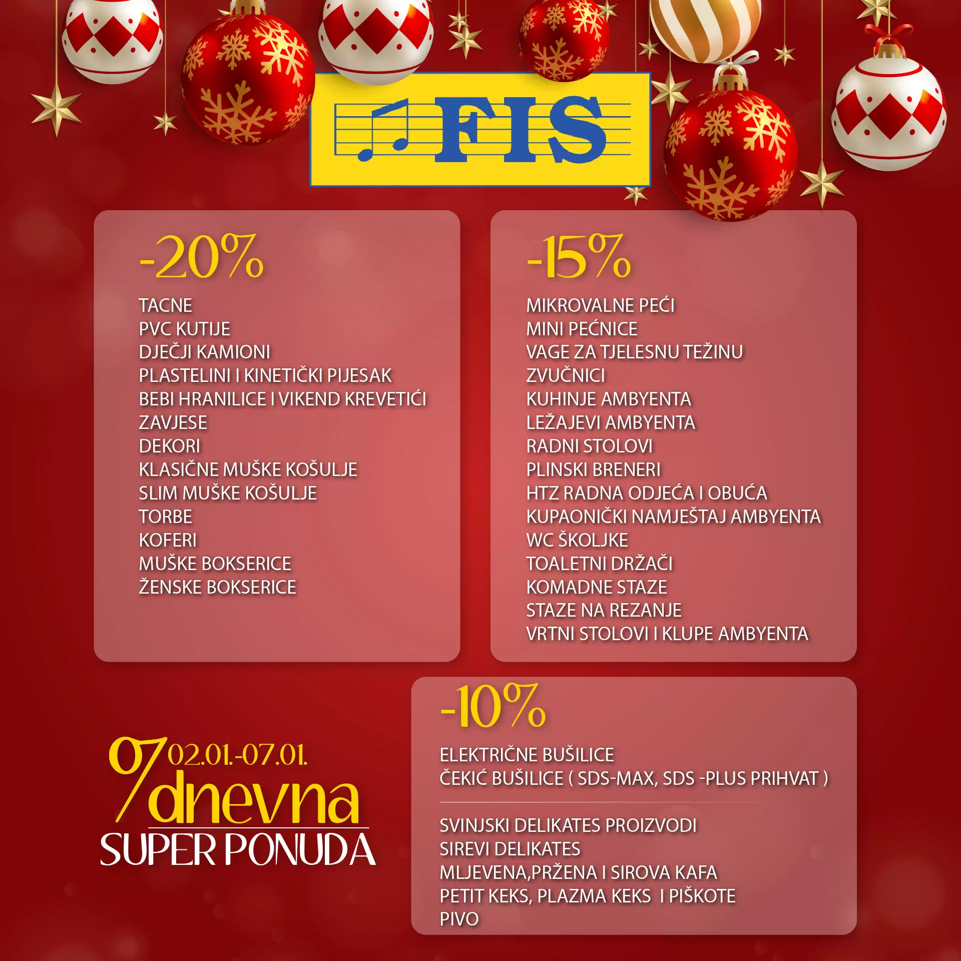 Fis sedmodnevna super ponuda!