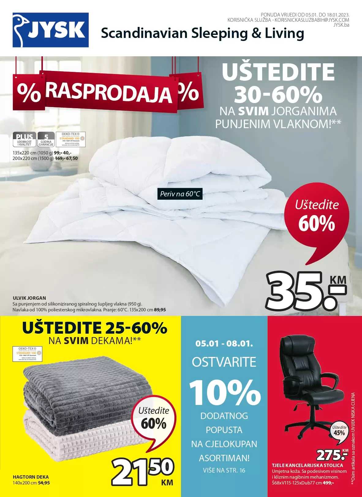 JYSK katalog RASPRODAJA 5-18.1.2023. 
