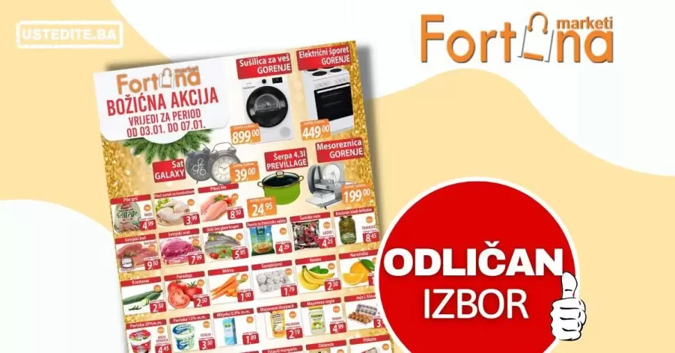Fortuna BOŽIĆNA AKCIJA 3-7.1.2023.