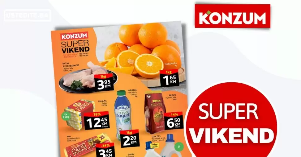 Konzum vikend akcija 5-8.1.2023.