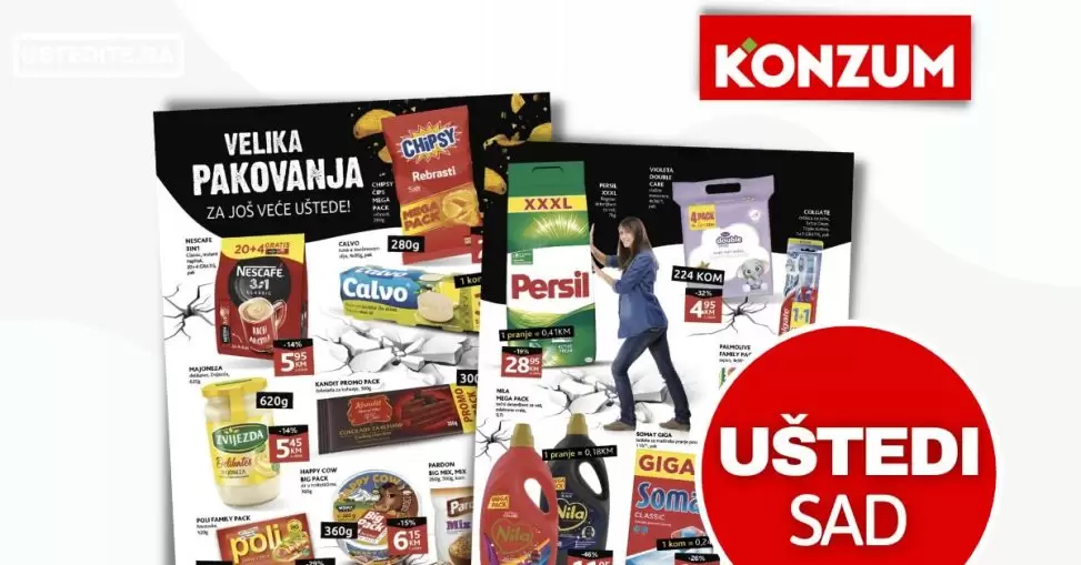 Konzum VELIKA PAKOVANJA = VELIKE UŠTEDE