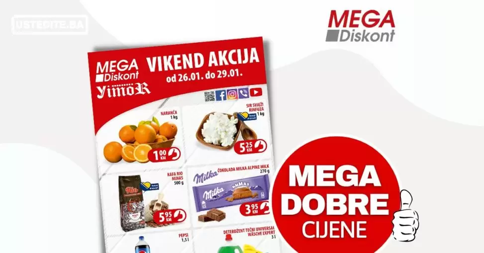 Mega Diskont vikend akcija 26-29.1.2023.
