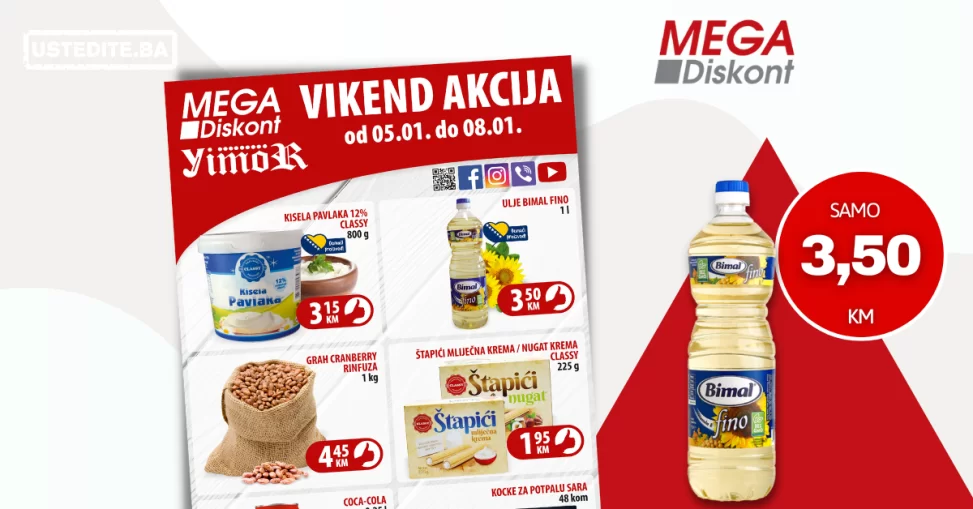 Mega Diskont vikend akcija 5-8.1.2023