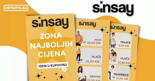 Tražiš najbolje cijene SINSAY! Zona najboljih cijena!