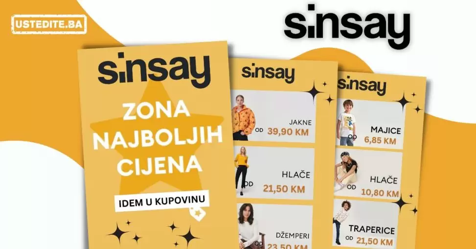 Tražiš najbolje cijene SINSAY! Zona najboljih cijena!