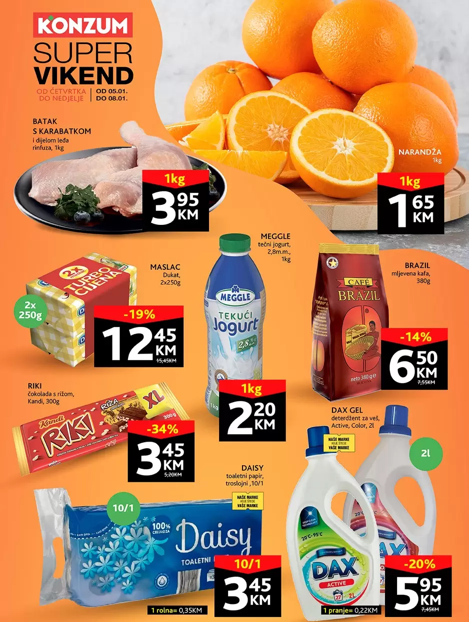 Konzum vikend akcija 5-8.1.2023.