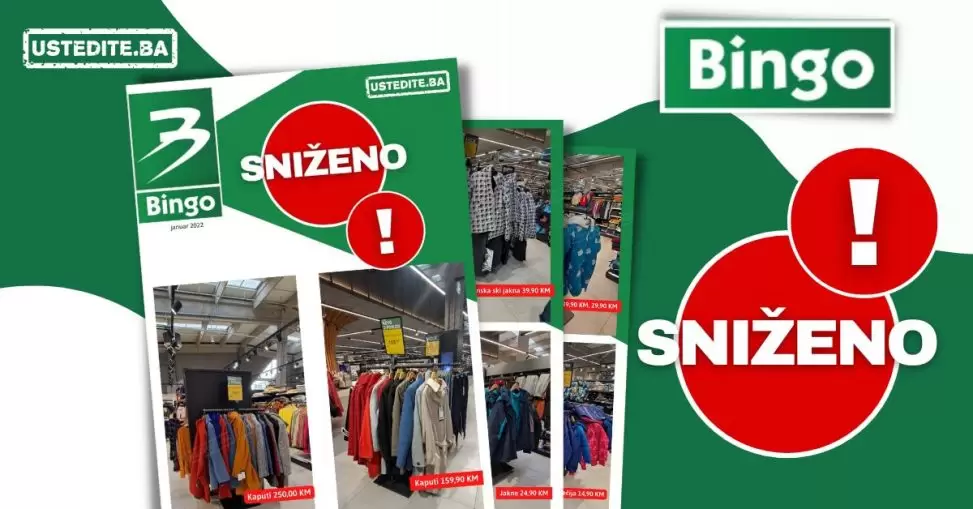 Bingo SNIŽENJE TEKSTILA I OBUĆE- januar 2023