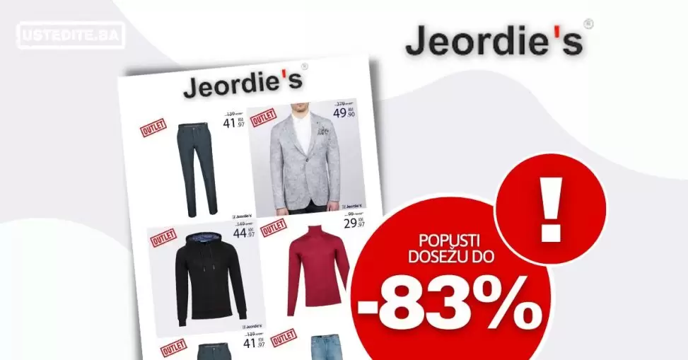 Jeordie's OUTLET - SNIŽENJE I DO 83%!