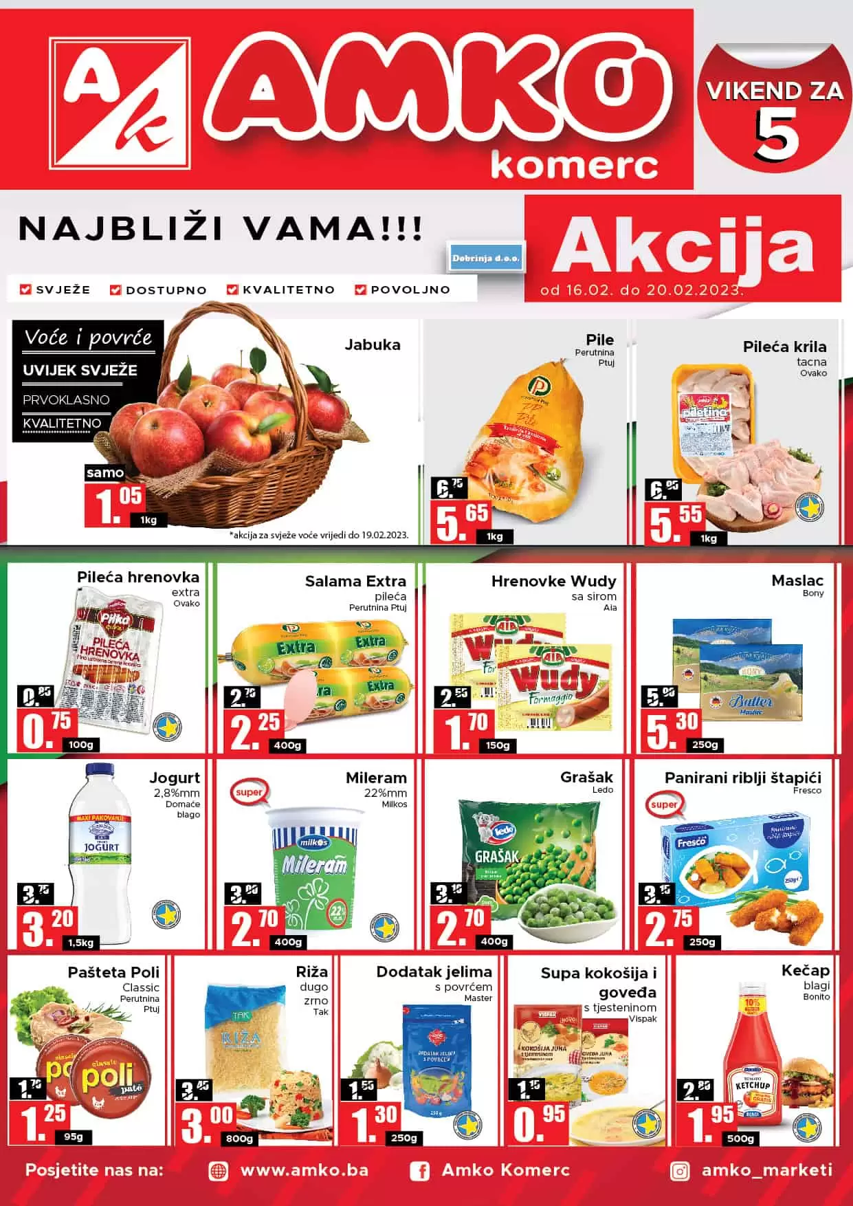 Amko vikend akcija 16-20.2.2023.